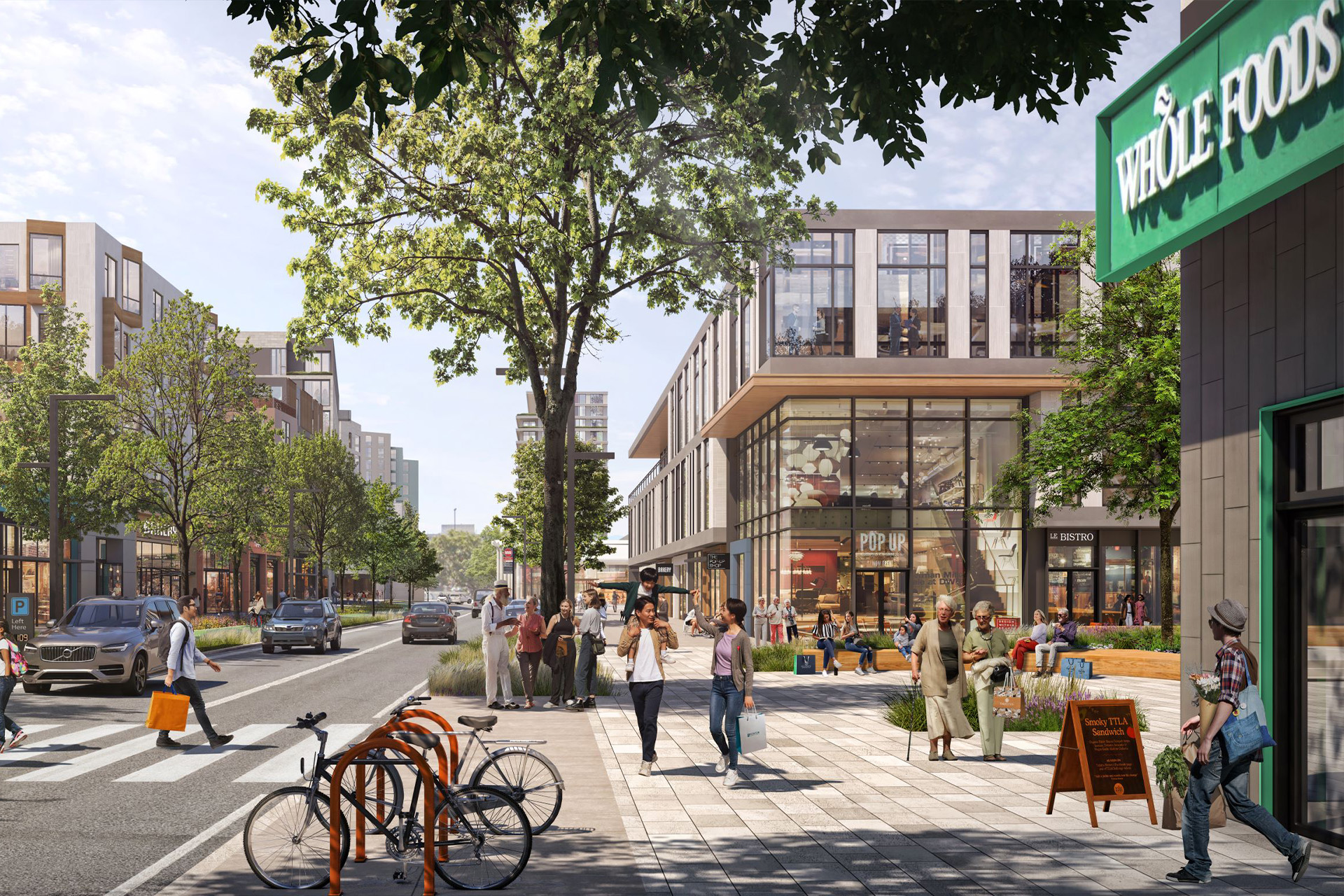 Mixed-use mall developments are adding “main street” design